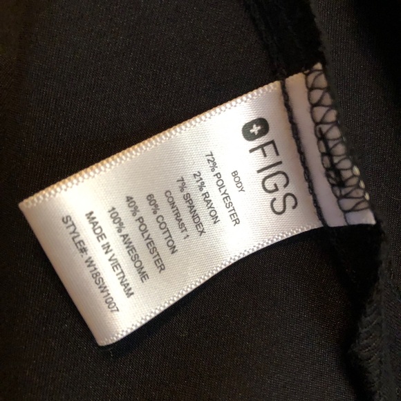 Sz XS Figs Black Bellery Bomber Scrub Jacket Women's X-Small - Picture 15 of 16